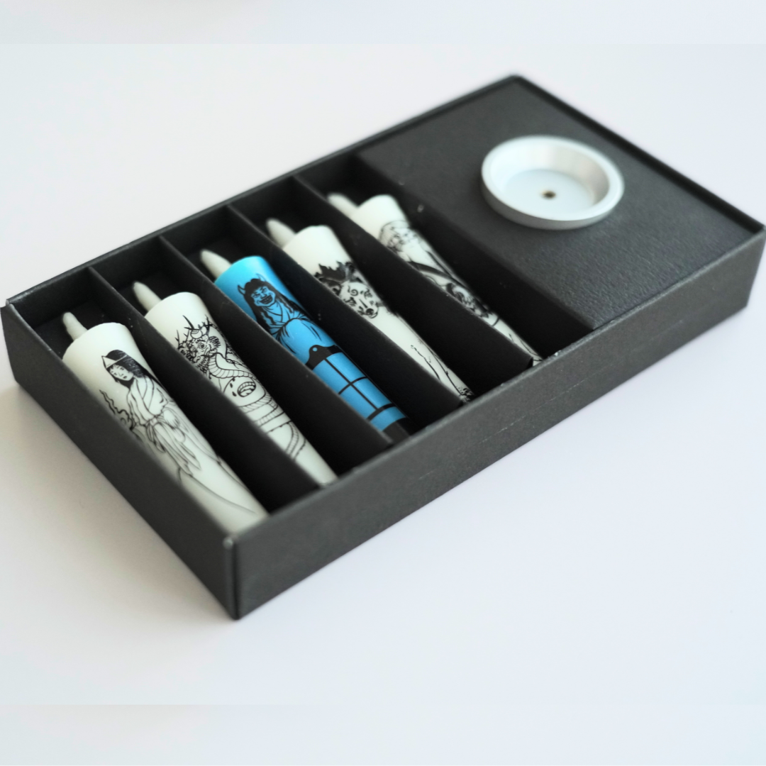 【2026年6月発売予定】 越前和蝋燭｜妖怪5種＋燭台セット｜妖怪 × 伝統工芸│マット・マイヤー