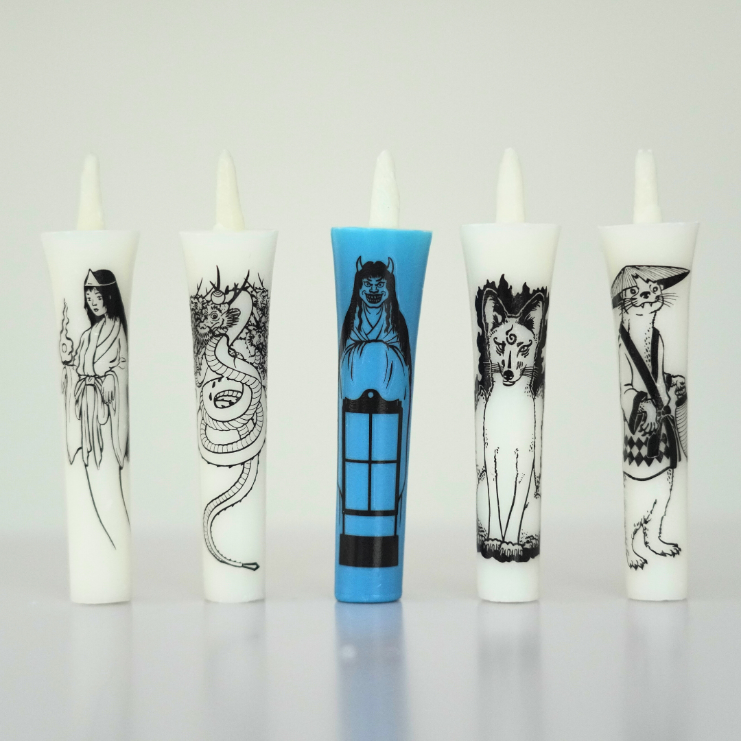 【2026年6月発売予定】 越前和蝋燭｜妖怪5種＋燭台セット｜妖怪 × 伝統工芸│マット・マイヤー