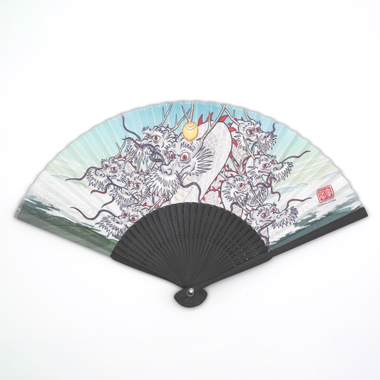 奇談扇子｜白山の九頭竜｜妖怪 × アート│マット・マイヤー│